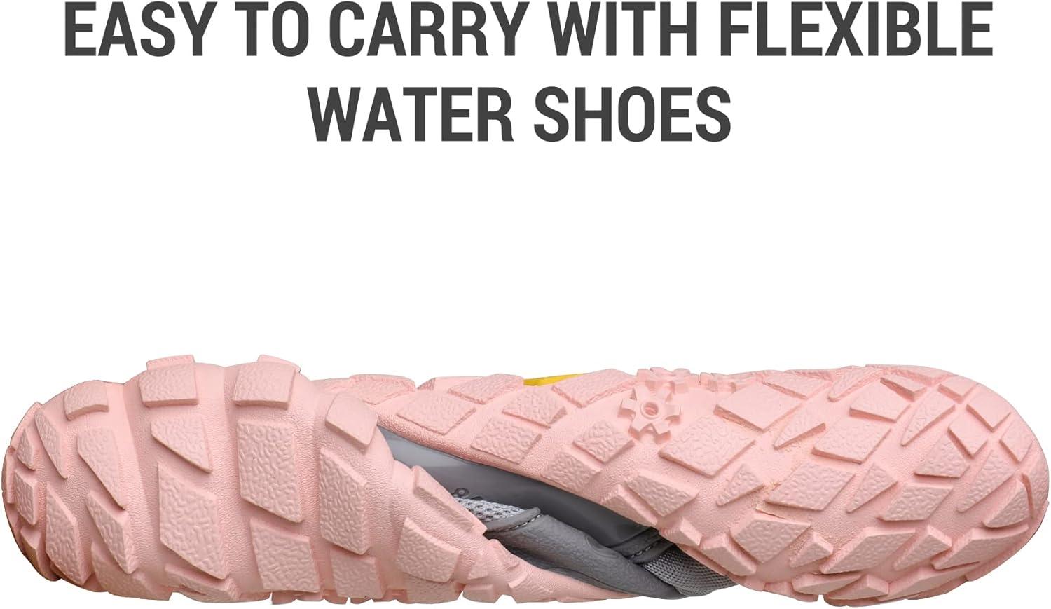 imageNORTIV 8 Womens Water Shoes Barefoot Quick Dry Aqua Swim Shoes for Beach Sports Fishing Hiking Boating Surfing Shoes TREKLADYPink