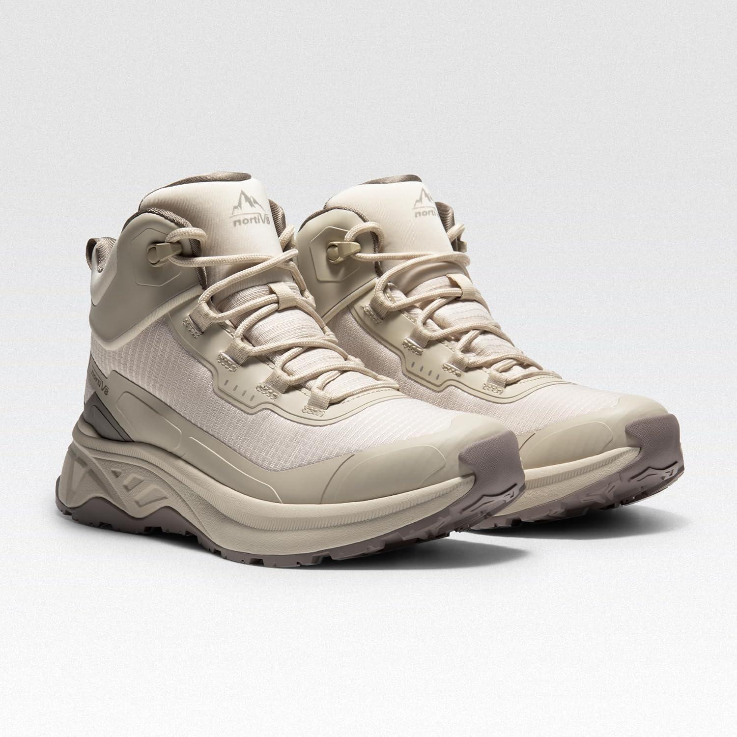 imageNORTIV 8 Womens Waterproof Lightweight Hiking Boots Trekking for OutdoorKhaki