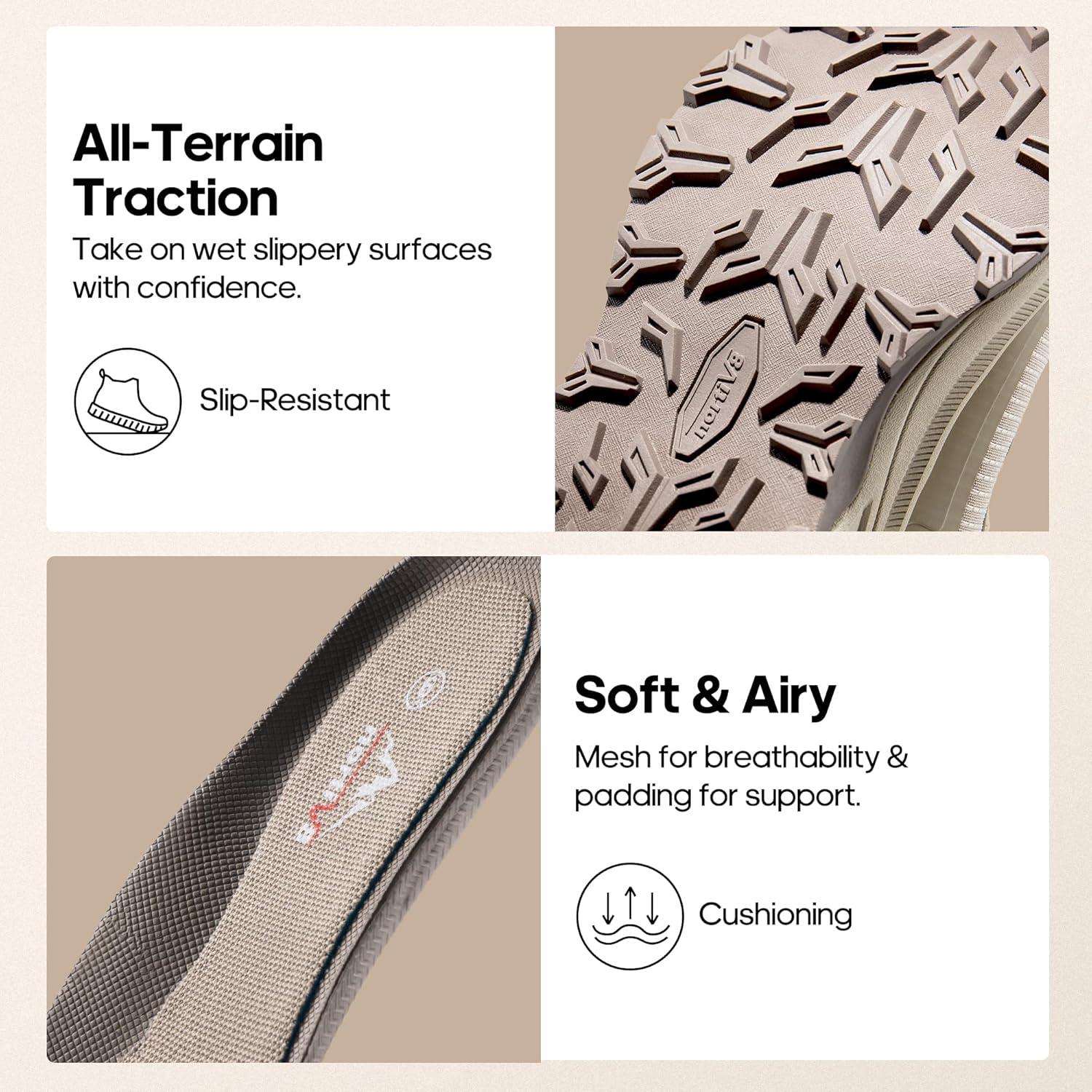 imageNORTIV 8 Womens Waterproof Lightweight Hiking Boots Trekking for OutdoorKhaki