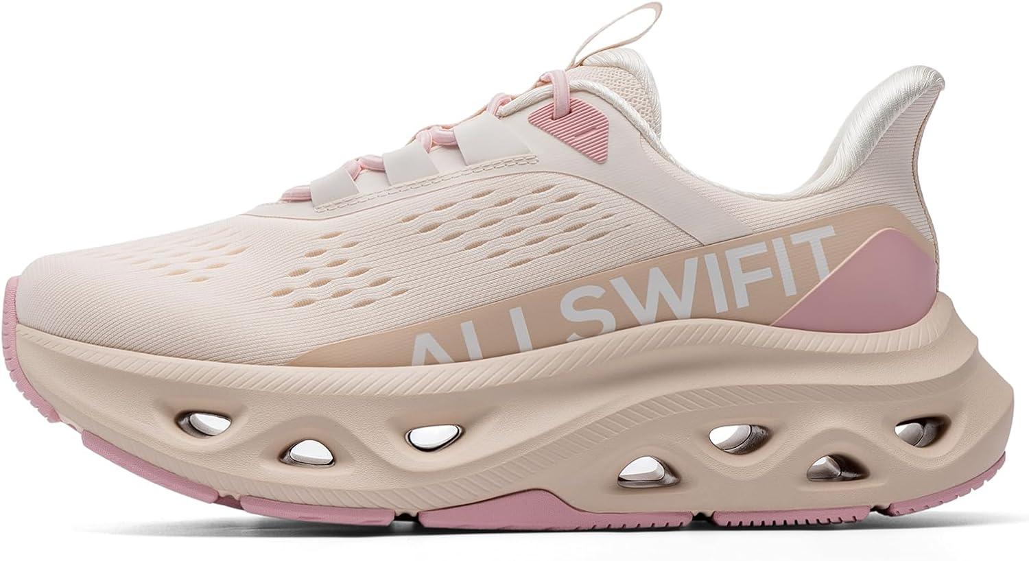 imageWomens Slip On Walking Shoes Hands Free Non Slip Comfort Workout Gym Athletic Casual Breathable Running Tennis MoveSlide Fashion SneakersLight Pink