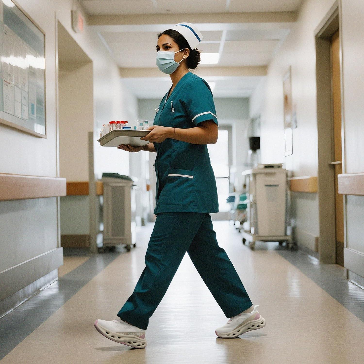 imageWomens Slip On Walking Shoes Hands Free Non Slip Comfort Workout Gym Athletic Casual Breathable Running Tennis MoveSlide Fashion SneakersLight Pink