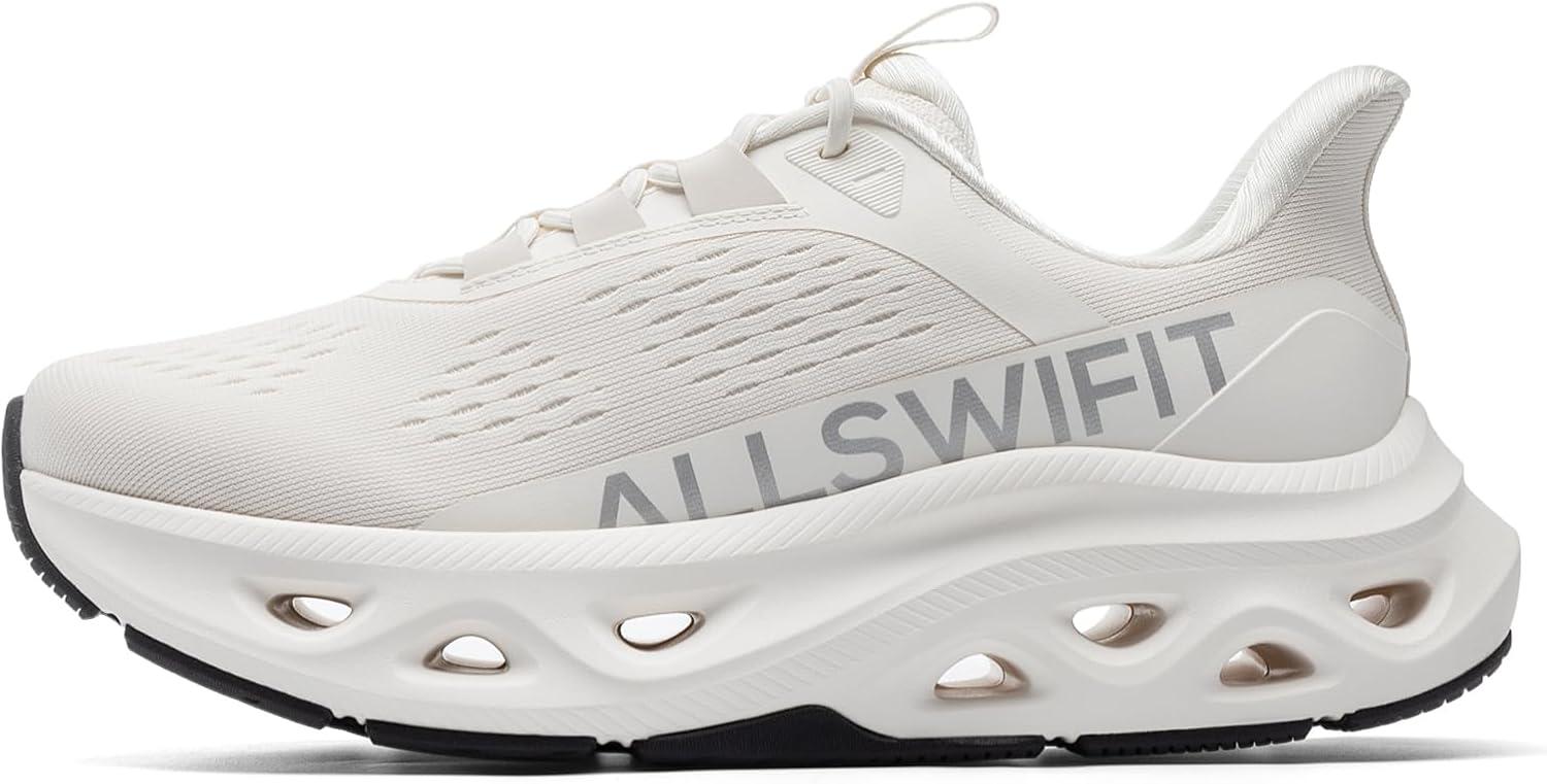 imageWomens Slip On Walking Shoes Hands Free Non Slip Comfort Workout Gym Athletic Casual Breathable Running Tennis MoveSlide Fashion SneakersWhite