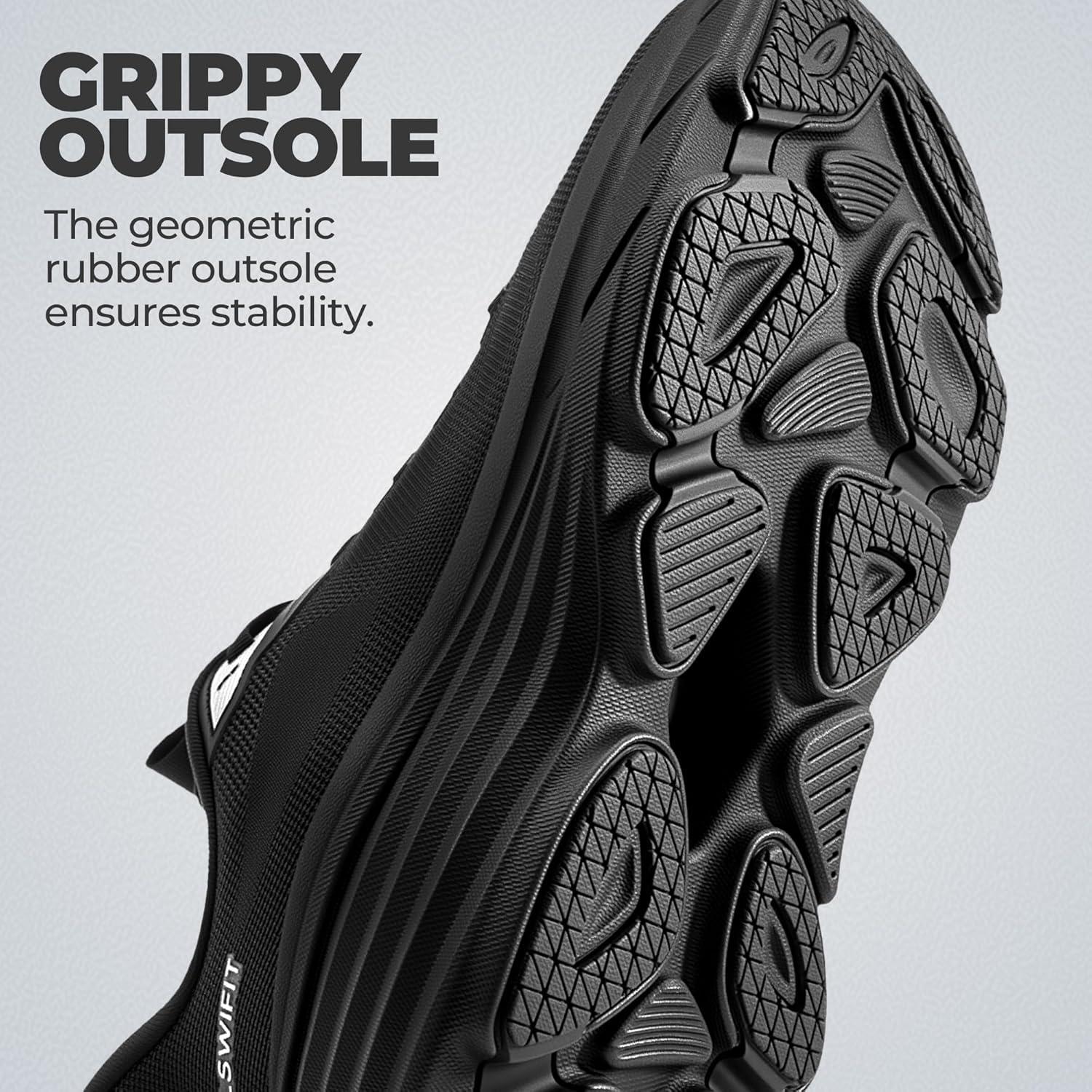 imageWomens Slip On Walking Shoes HandsFree Cushion Running Tennis NonSlip Comfortable Gym Workout Athletic Breathable Fashion Sneakers SwiftLiteAll Black