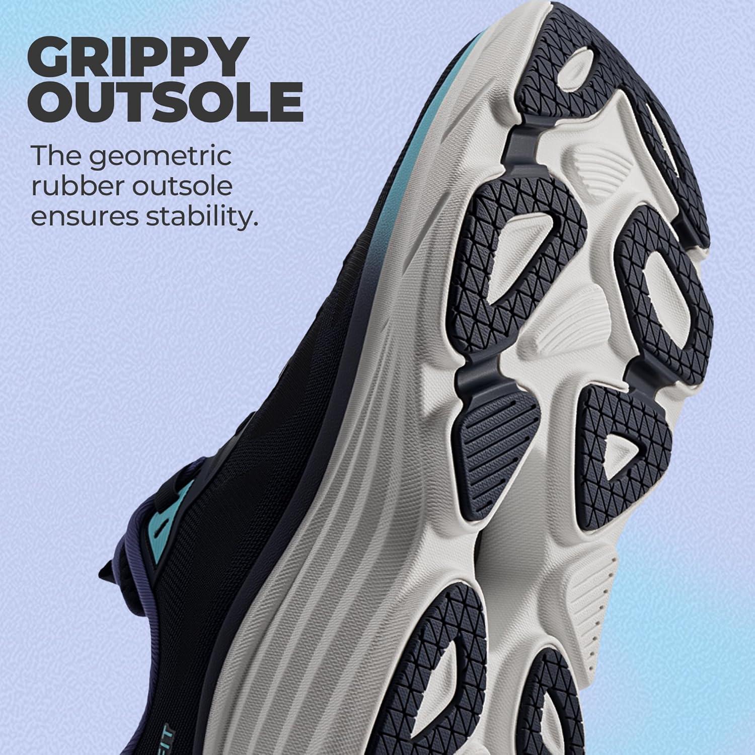 imageWomens Slip On Walking Shoes HandsFree Cushion Running Tennis NonSlip Comfortable Gym Workout Athletic Breathable Fashion Sneakers SwiftLiteBlue