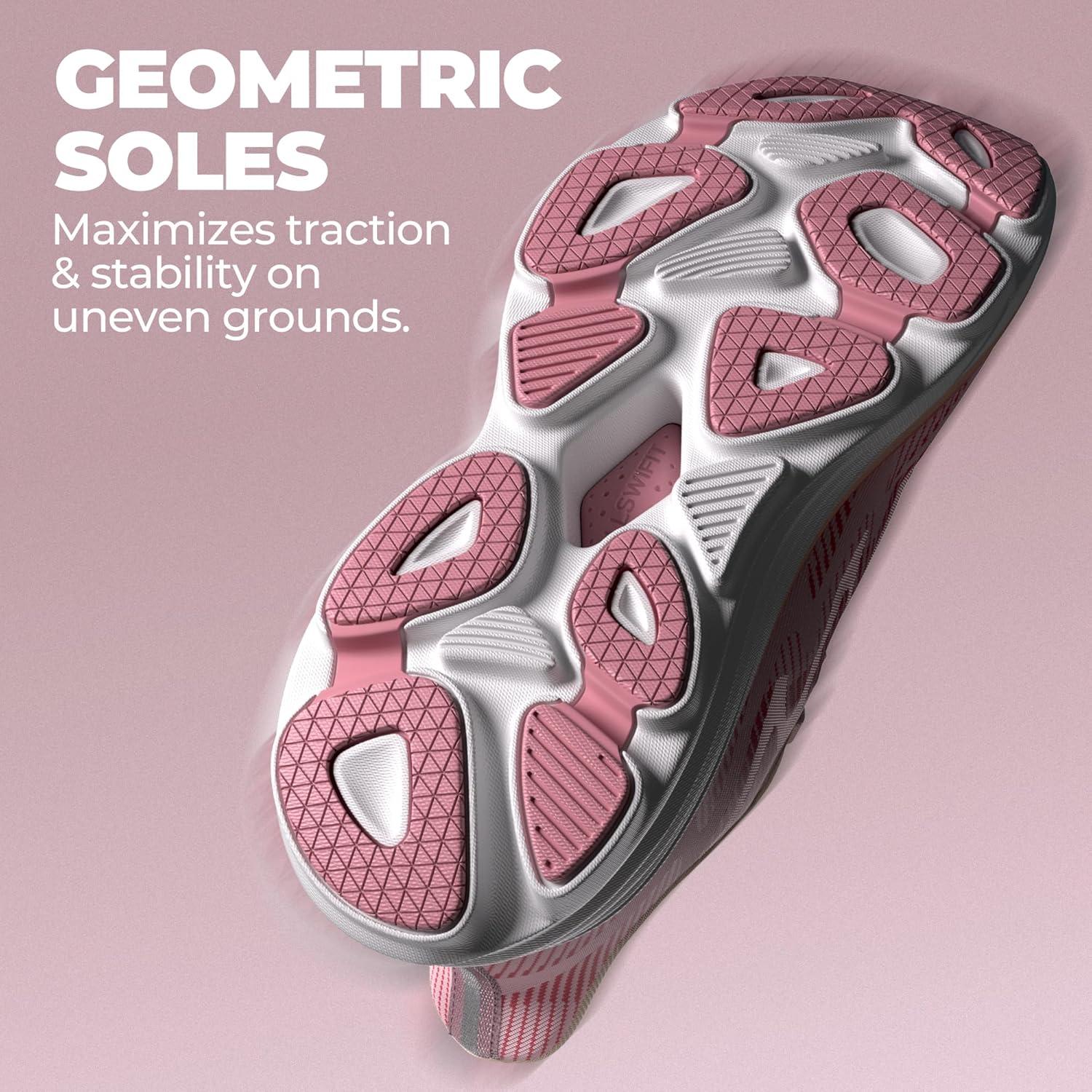 imageWomens Slip On Walking Shoes HandsFree Cushion Running Tennis SwiftPlush NonSlip Comfortable Workout Gym Athletic Fashion SneakersPink