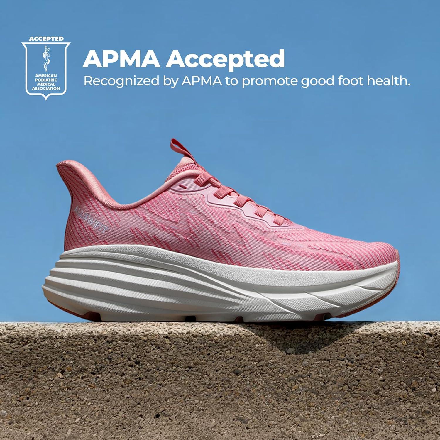 imageWomens Slip On Walking Shoes HandsFree Cushion Running Tennis SwiftPlush NonSlip Comfortable Workout Gym Athletic Fashion SneakersPink