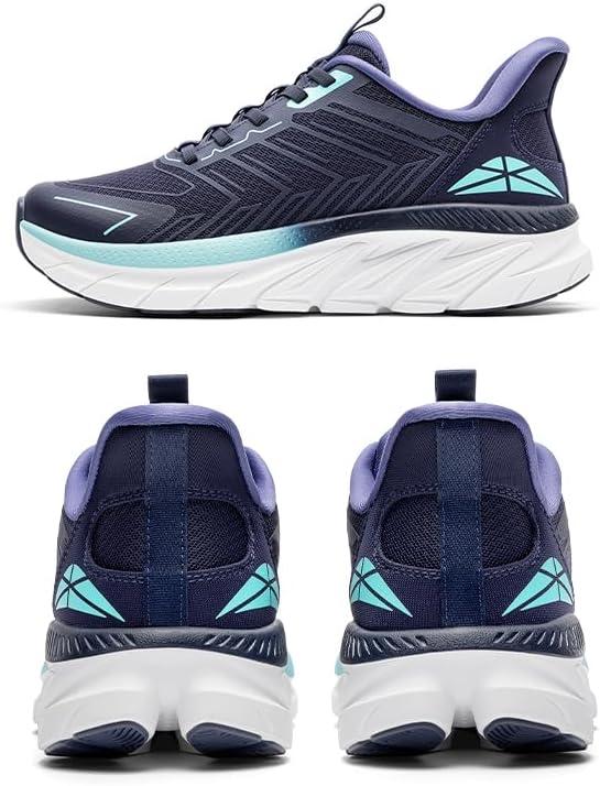 imageWomens Slip On Walking Shoes Running Comfortable Tennis Breathable Non Slip Athletic Gym Workout Cross Training Fashion SneakersBlue