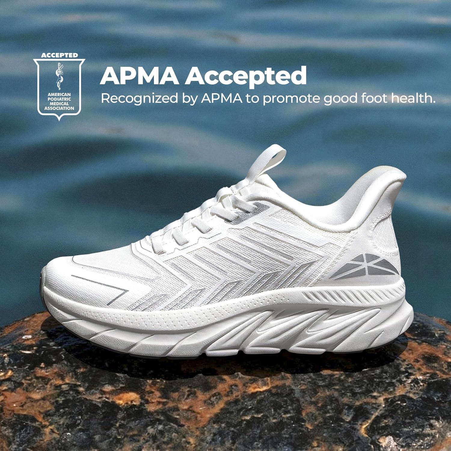 imageWomens Slip On Walking Shoes Running Comfortable Tennis Breathable Non Slip Athletic Gym Workout Cross Training Fashion SneakersWhite