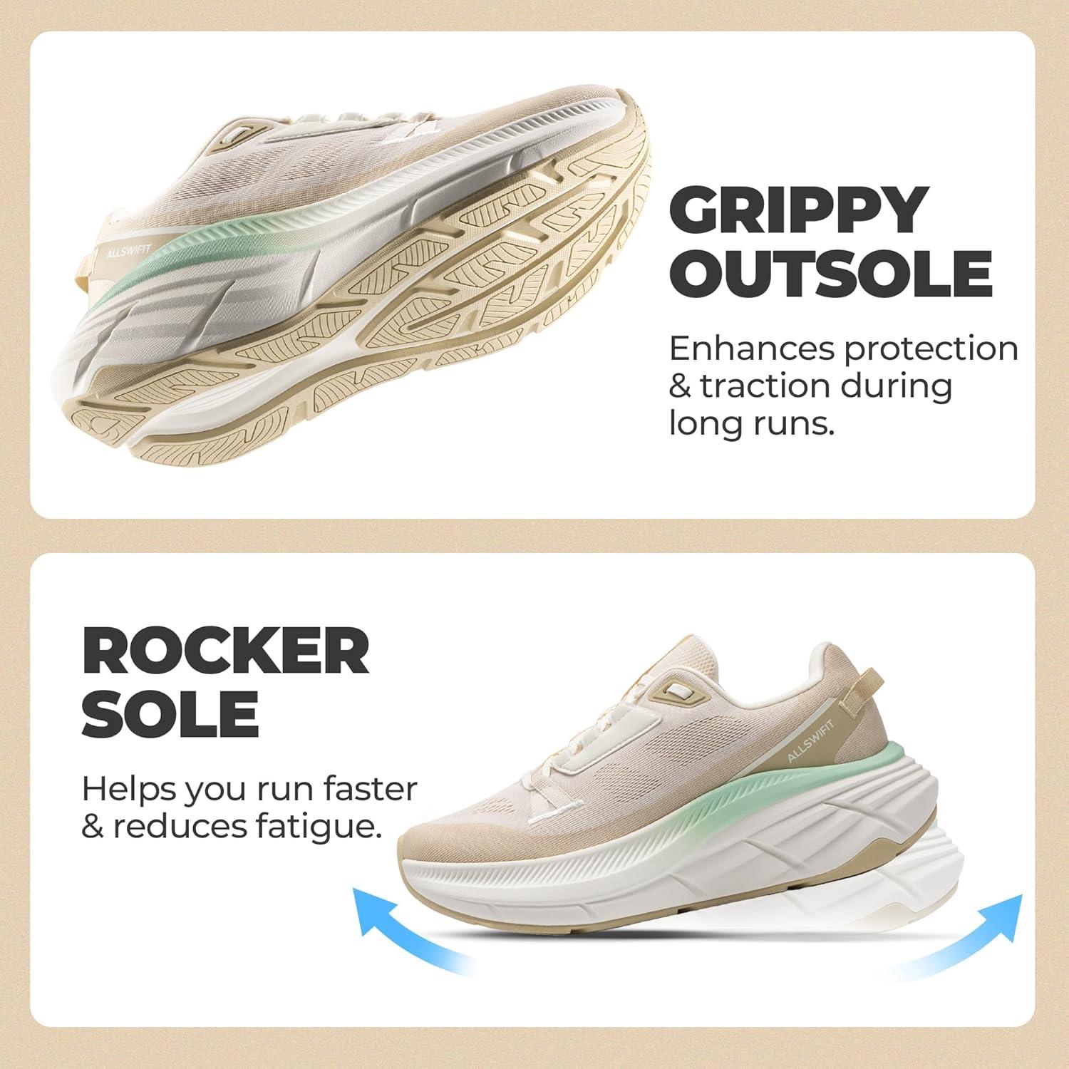 imageWomens Walking Shoes Cushion Running Tennis NonSlip Comfortable Workout Gym Athletic Breathable Fashion Sneakers ActiveLiteCream