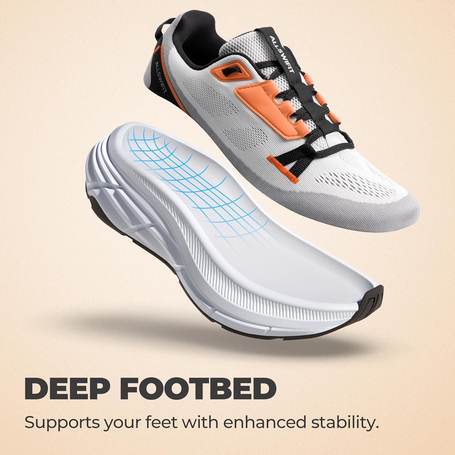 imageWomens Walking Shoes Cushion Running Tennis NonSlip Comfortable Workout Gym Athletic Breathable Fashion Sneakers ActiveLiteLight Grey