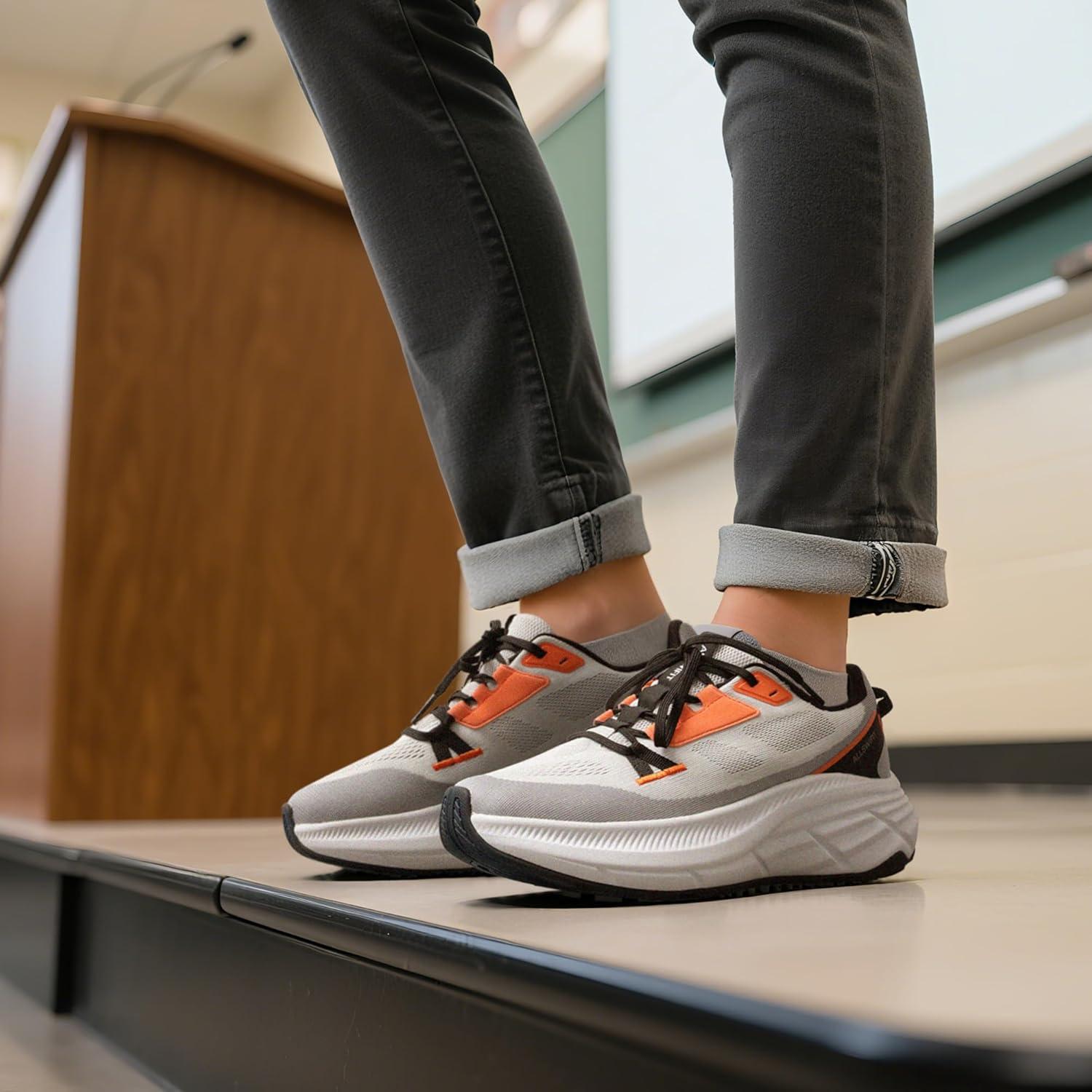 imageWomens Walking Shoes Cushion Running Tennis NonSlip Comfortable Workout Gym Athletic Breathable Fashion Sneakers ActiveLiteLight Grey