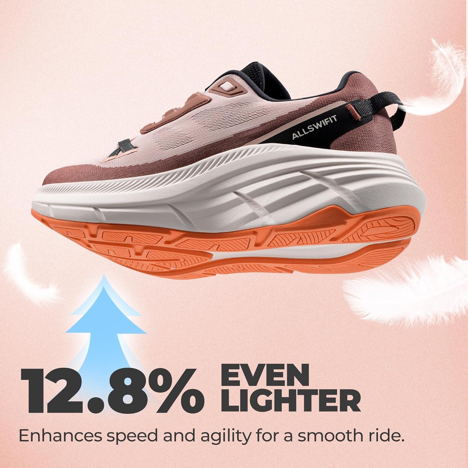 imageWomens Walking Shoes Cushion Running Tennis NonSlip Comfortable Workout Gym Athletic Breathable Fashion Sneakers ActiveLitePink