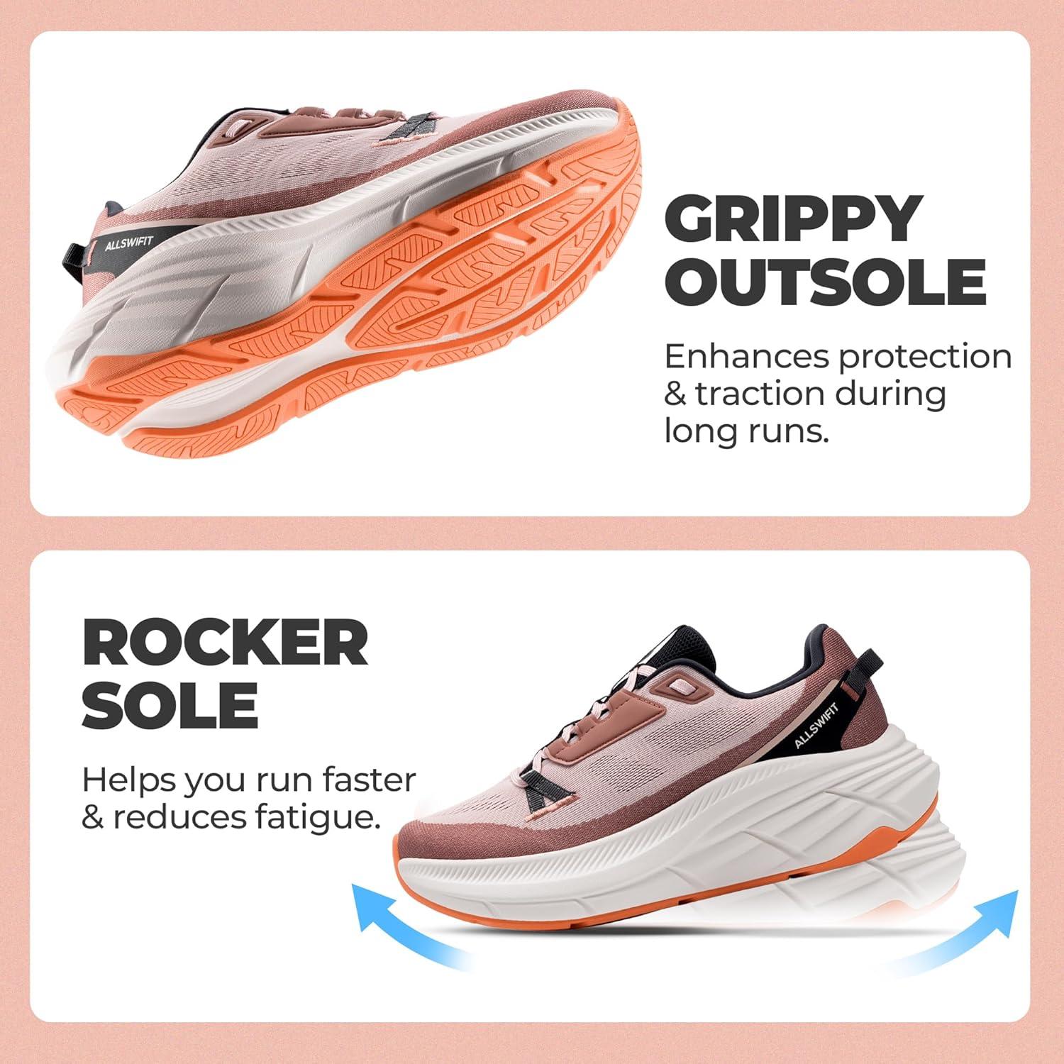 imageWomens Walking Shoes Cushion Running Tennis NonSlip Comfortable Workout Gym Athletic Breathable Fashion Sneakers ActiveLitePink