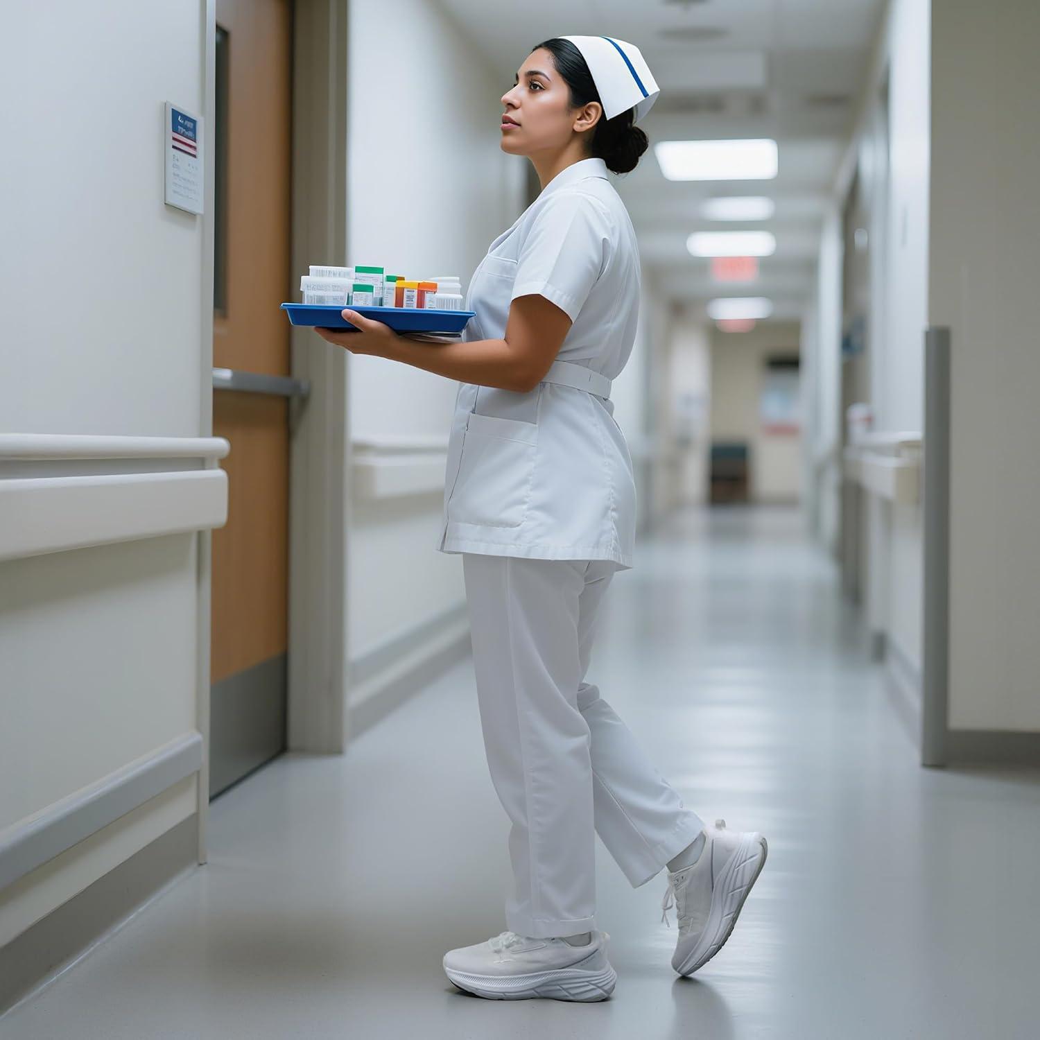 imageWomens Walking Shoes Cushion Running Tennis NonSlip Comfortable Workout Gym Athletic Breathable Fashion Sneakers ActiveLiteWhite