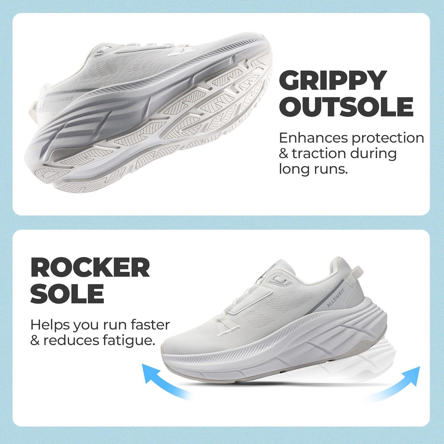 imageWomens Walking Shoes Cushion Running Tennis NonSlip Comfortable Workout Gym Athletic Breathable Fashion Sneakers ActiveLiteWhite