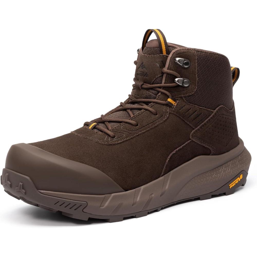 imageNORTIV 8 Composite Toe Boots for Men  Waterproof Lightweight NonSlip ASTM F241224 ampamp ASTM F291324 Safety Work Boots for Warehouse ampamp Construction VaporGuardNanoAll Brown