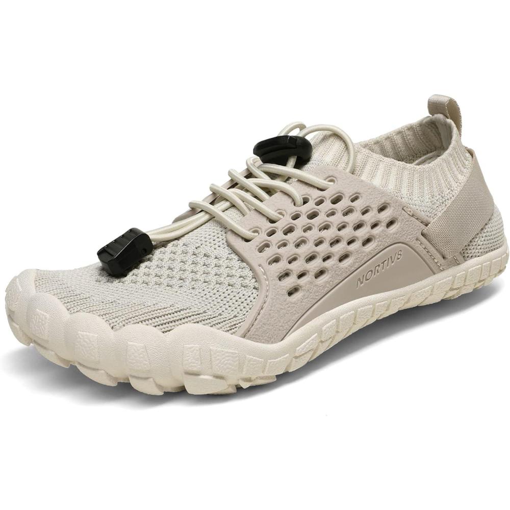 imageNORTIV 8 Kids Water Shoes Lightweight Quick Dry Barefoot Athletic Aqua Sports Shoes for Boys ampamp Girls Outdoor SummerBeigeLightGrey