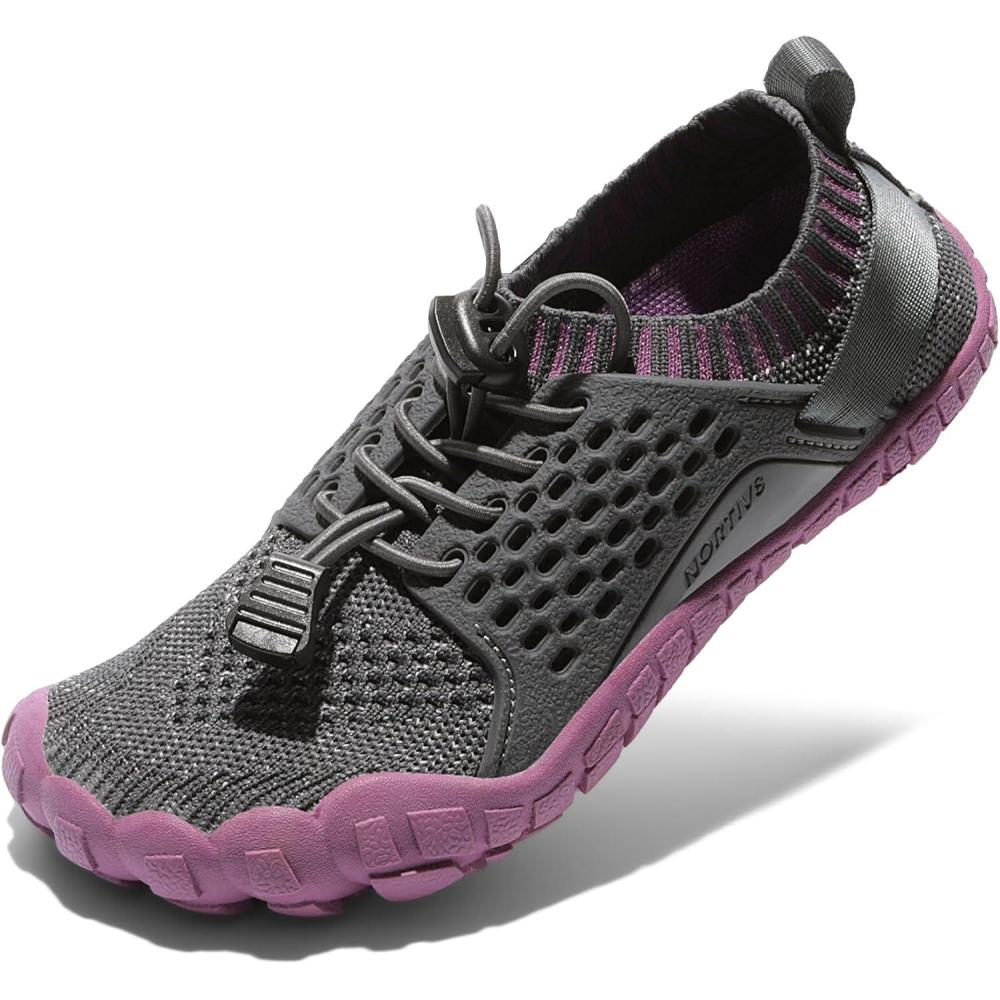 imageNORTIV 8 Kids Water Shoes Lightweight Quick Dry Barefoot Athletic Aqua Sports Shoes for Boys ampamp Girls Outdoor SummerGreyPurple