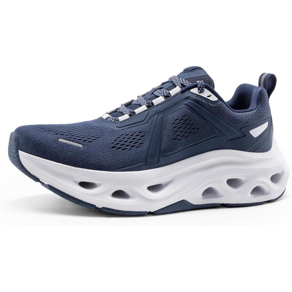 imageNORTIV 8 Mens Comfortable Walking Shoes MovePropel Athletic Breathable Gym Workout Tennis Jogging Cross Training Non Slip Fashion Running SneakersDark Blue