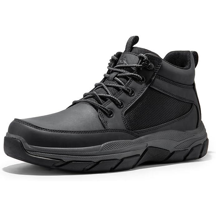imageNORTIV 8 Mens Hiking Boots Lightweight Fashion Casual Chukka Ankle Boots ElevationBlack