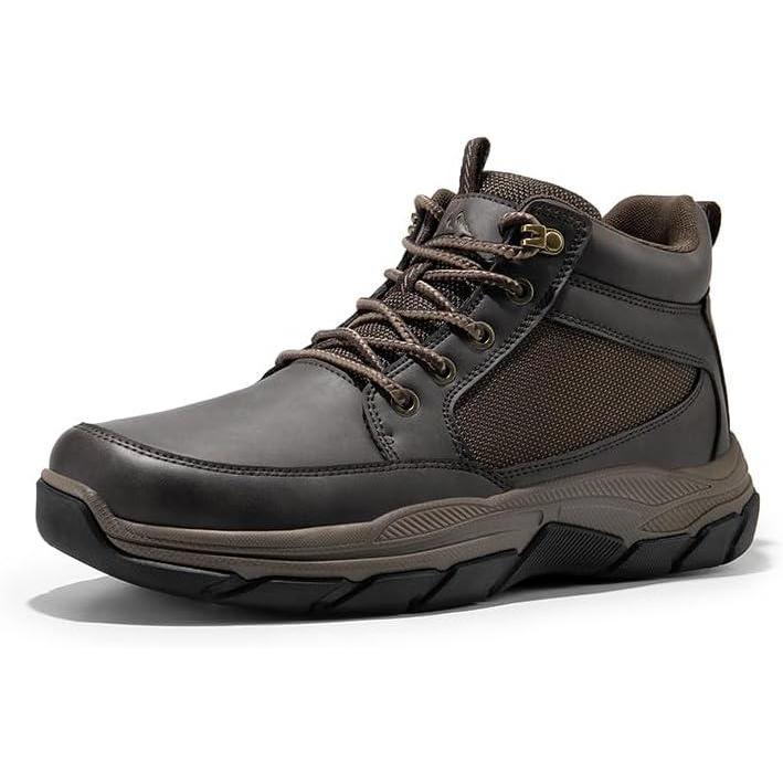 imageNORTIV 8 Mens Hiking Boots Lightweight Fashion Casual Chukka Ankle Boots ElevationDark Brown