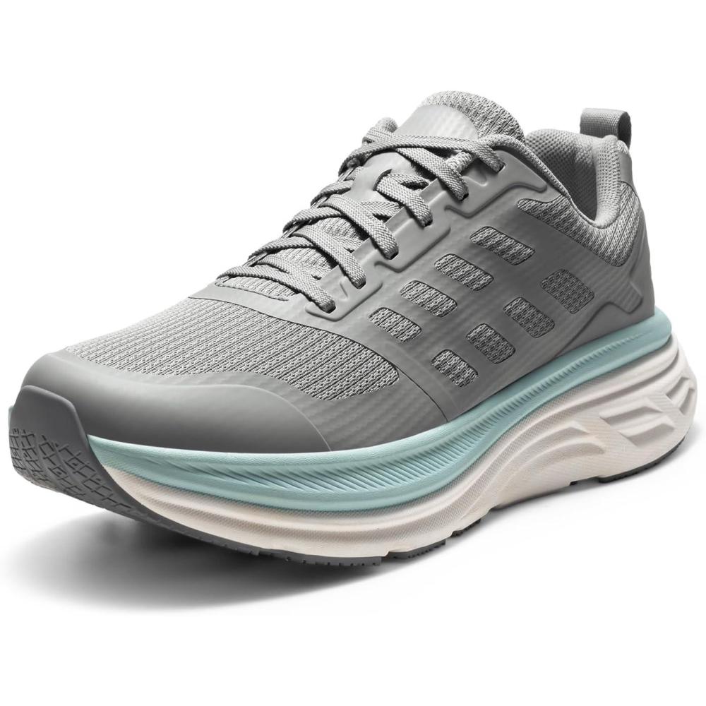 imageNORTIV 8 Mens Walking Running Tennis Cushioning Shoes ActiveFloat Non Slip Athletic Gym Workout Jogging Comfortable SneakersGrey