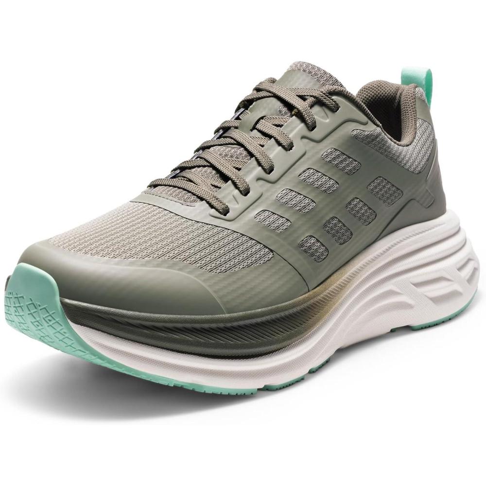 imageNORTIV 8 Mens Walking Running Tennis Cushioning Shoes ActiveFloat Non Slip Athletic Gym Workout Jogging Comfortable SneakersGreyish Green