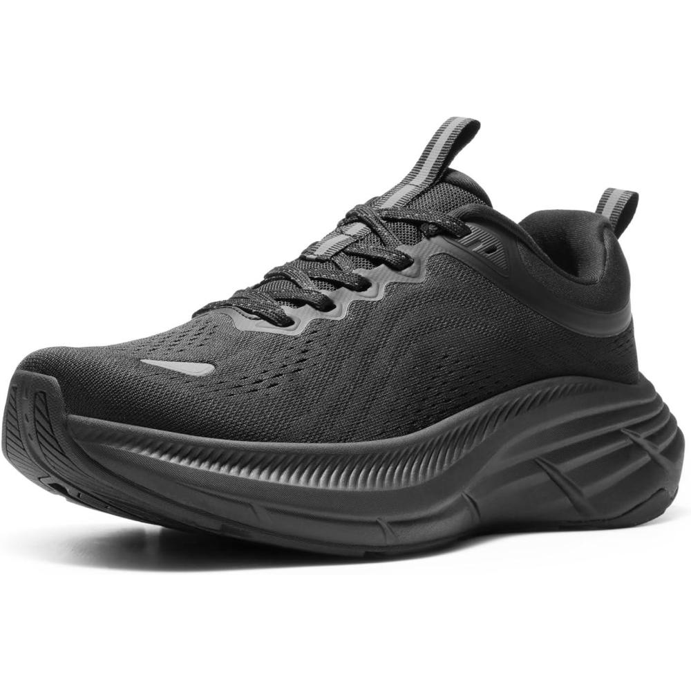 imageNORTIV 8 Mens Walking Shoes Running Tennis Cushioning ActiveBreeze Non Slip Athletic Gym Workout Comfortable Fashion SneakersAll Black