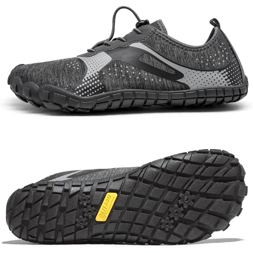 imageNORTIV 8 Mens Water Shoes Barefoot Athletic Lightweight Sports Aqua Shoes Outdoor Swim Fishing Hiking Diving Surf Walking Water Shoe TREKMANDarkGrey
