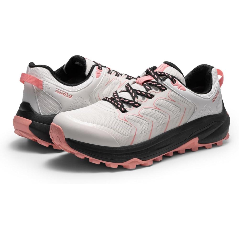 imageNORTIV 8 Womens Hiking Shoes Lightweight Walking Sneakers with Arch Support Outdoor Work Camping Tennis Workout Cross Training EchoKhaki