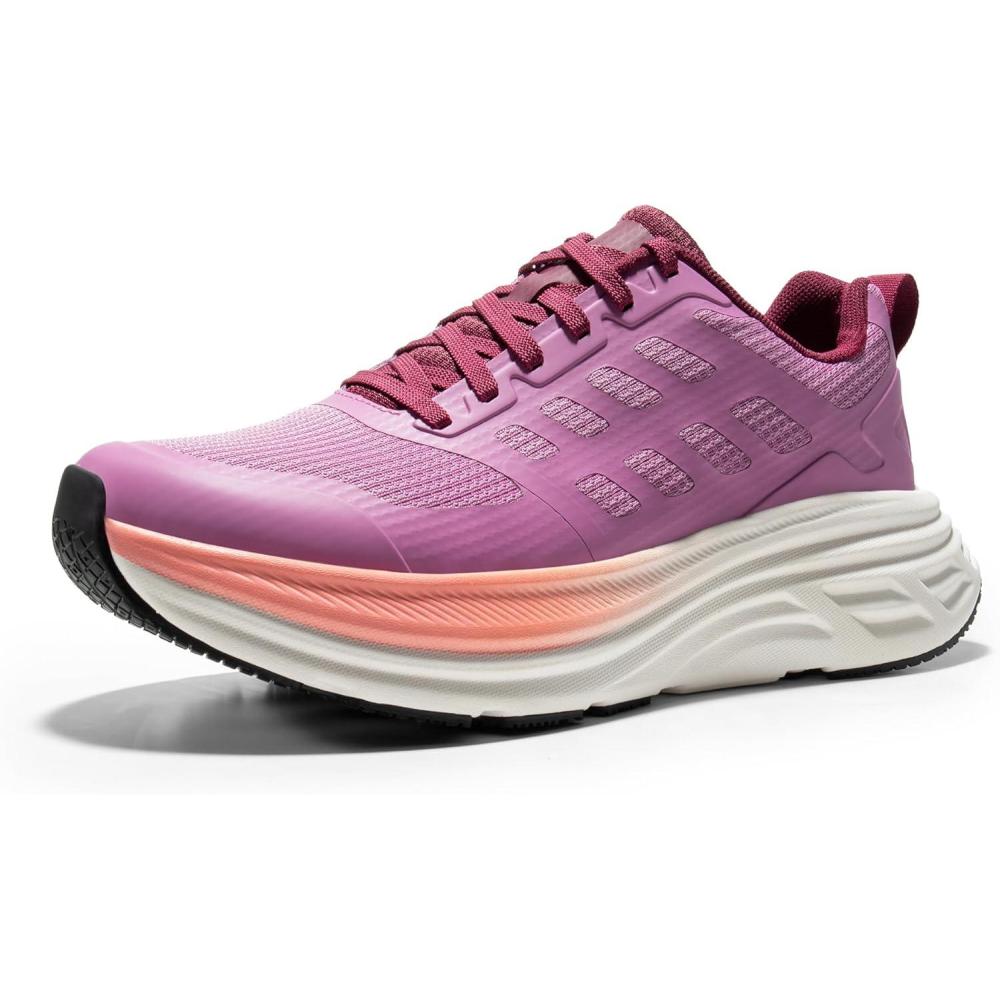 imageNORTIV 8 Womens Walking Shoes Cushion Running Tennis Shoes ActiveFloat NonSlip Comfortable Breathable Workout Gym Sports Athletic Fashion SneakersPurple