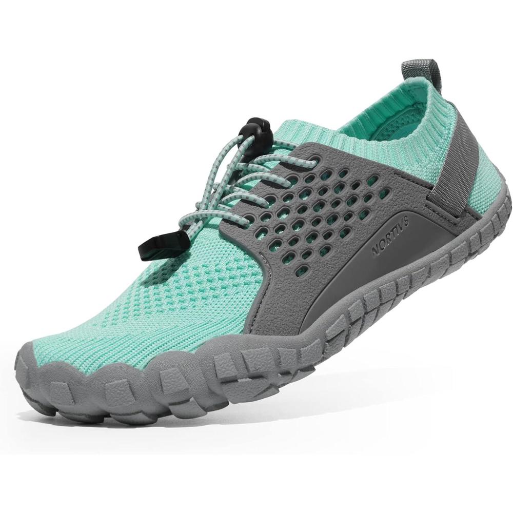 imageNORTIV 8 Womens Water Shoes Barefoot Quick Dry Aqua Swim Shoes for Beach Sports Fishing Hiking Boating Surfing Shoes TREKLADYLight BlueGrey