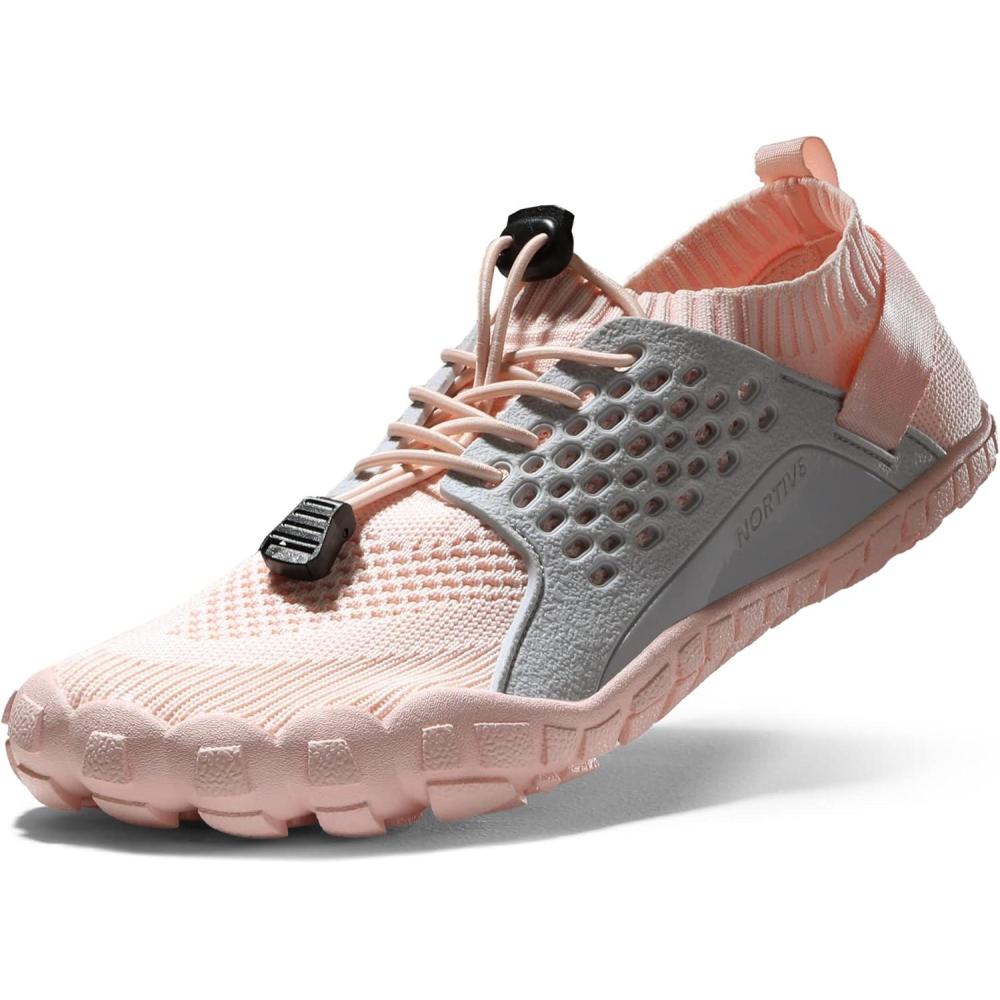 imageNORTIV 8 Womens Water Shoes Barefoot Quick Dry Aqua Swim Shoes for Beach Sports Fishing Hiking Boating Surfing Shoes TREKLADYPink