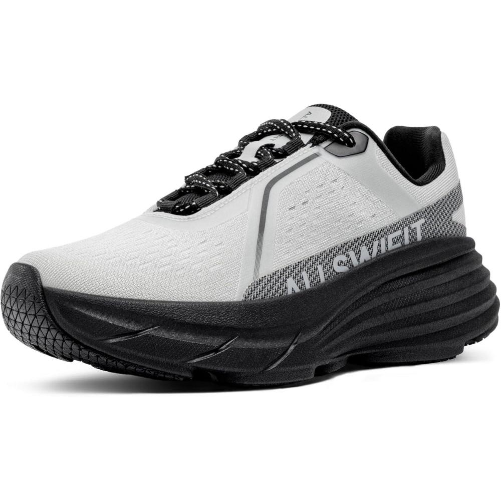 imageWomens Cushion Lightweight Walking Running Shoes Tennis NonSlip Comfortable Jogging Workout Gym Athletic Breathable ActiveAiry Fashion SneakersGreyBlack