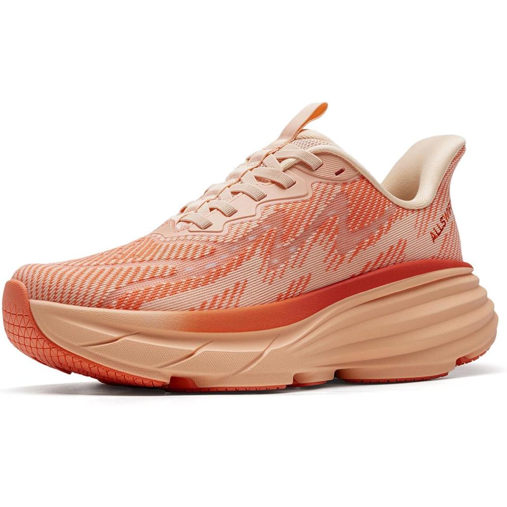 imageWomens Slip On Walking Shoes HandsFree Cushion Running Tennis SwiftPlush NonSlip Comfortable Workout Gym Athletic Fashion SneakersOrange