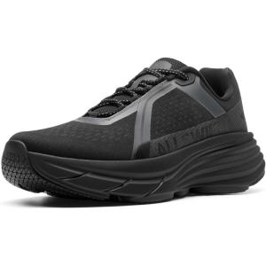 Men’s Cushion Lightweight Walking Running Shoes Tennis Non-Slip Comfortable Jogging Workout Gym Athletic Breathable ActiveAiry Fashion Sneakers(Black)