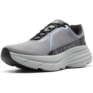 Men’s Cushion Lightweight Walking Running Shoes Tennis Non-Slip Comfortable Jogging Workout Gym Athletic Breathable ActiveAiry Fashion Sneakers(Grey)