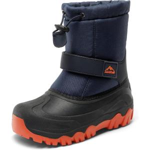 NORTIV 8 Kids Snow Boots Boy’s Girl’s Waterproof Cold Weather Classic Booties Hiking Outdoor Shoes (Little Kids/Big Kids)(Navy Blue)