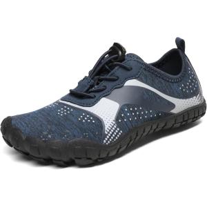 NORTIV 8 Kids Water Shoes, Lightweight Quick Dry Barefoot Athletic Aqua Sports Shoes for Boys & Girls, Outdoor, Summer(Dark/Blue)