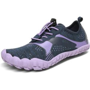 NORTIV 8 Kids Water Shoes, Lightweight Quick Dry Barefoot Athletic Aqua Sports Shoes for Boys & Girls, Outdoor, Summer(Dark/Blue/Purple)