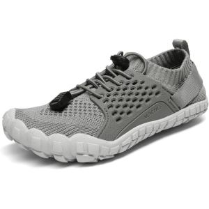 NORTIV 8 Kids Water Shoes, Lightweight Quick Dry Barefoot Athletic Aqua Sports Shoes for Boys & Girls, Outdoor, Summer(Grey)
