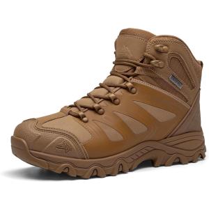 NORTIV 8 Men’s Ankle High Waterproof Hiking Boots Outdoor Lightweight Shoes Trekking Trails Armadillo(Coyote)