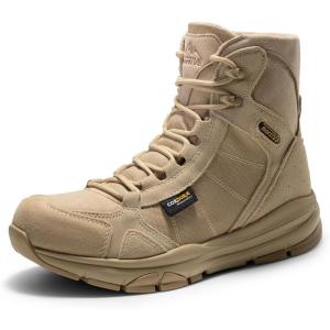 NORTIV 8 Men’s Lightweight Military Tactical Work Boots Outdoor Hiking Motorcycle Combat Boots(Sand)