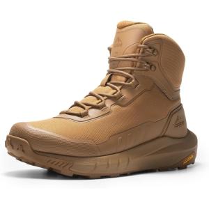 NORTIV 8 Men’s Tactical Hiking Boot Lightweight Cushion Sole Boots for Work All Day Side Zipper Motorcycle Combat Military Boot Arch Support 8 Inches Terrascope(Coyote)