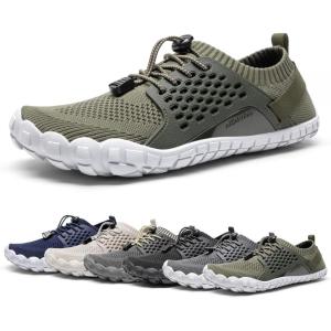 NORTIV 8 Men’s Water Shoes Barefoot Athletic Lightweight Sports Aqua Shoes Outdoor Swim Fishing Hiking Diving Surf Walking Water Shoe TREKMAN(Army Green)