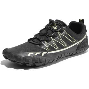 NORTIV 8 Mens Water Shoes Quick Drying Outdoor Athletic Sport Beach Surf Kayak Boating Hiking Walking Shoes Size 10.5 Black/Yellow SNWS237M