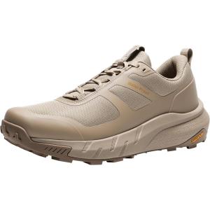 NORTIV 8 Men’s Waterproof Hiking Shoes Lightweight Trekking Walking Fashion Sneakers with Arch Support for Camping Tennis Outdoor Training StreamRunner(Sand)