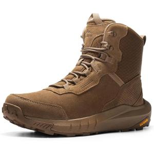 NORTIV 8 Men’s Waterproof Tactical Work Winter Boots Cushion Sole Lightweight Leather Non-Slip Combat Boots with Arch Support for Military Motorcycle Hiking HydroRange(Coyote)