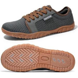 NORTIV 8 Mens Womens Quick Dry Water Shoes – Barefoot Aqua Swim Shoes for Beach Sports, Fishing, Hiking, Boating & Surfing(Grey)