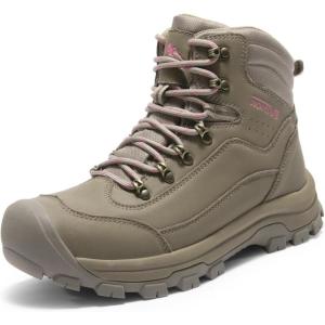 NORTIV 8 Women’s Hiking Boots Waterproof Trekking Camping Trail Backpacking Boots for Outdoor(Coffee)